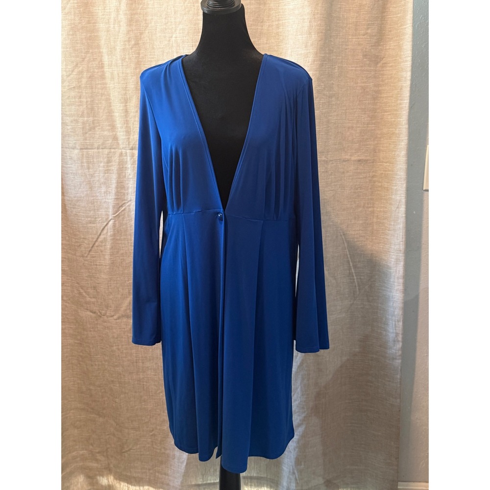 Antthony Originals Royal Blue Empire Waist Button Cardigan Womens Large USA Made